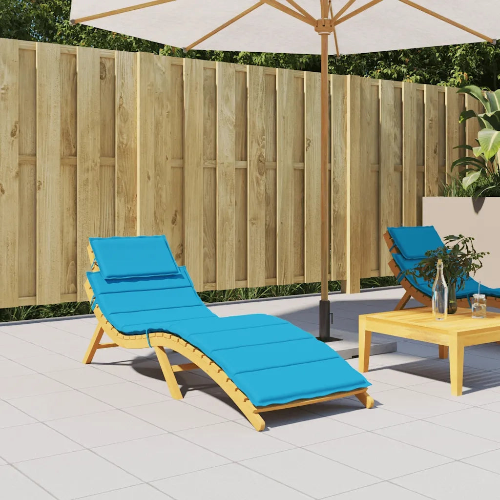 Cuscino per Lettino Blu 186x58x4 cm in Tessuto Oxford 314162