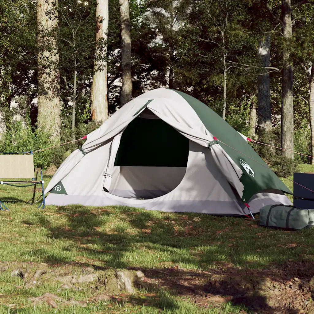 Tenda da Campeggio a Cupola per 4 Persone-Tenda per Escursionismo Verde Impermeabile 842998