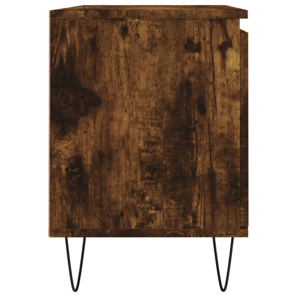 Mobile Porta TV-Mobile per TV-Credenza TV Rovere Fumo 104x35x50 cm in Legno Multistrato 291430