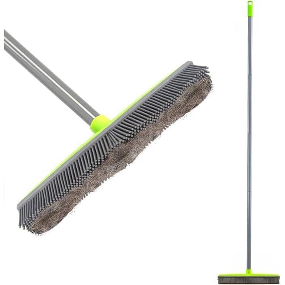 Trade Shop - Scopa In Silicone Cattura Polvere Peli Capelli Tappeti Antiurto Non Rovina Mobili Battiscopa -