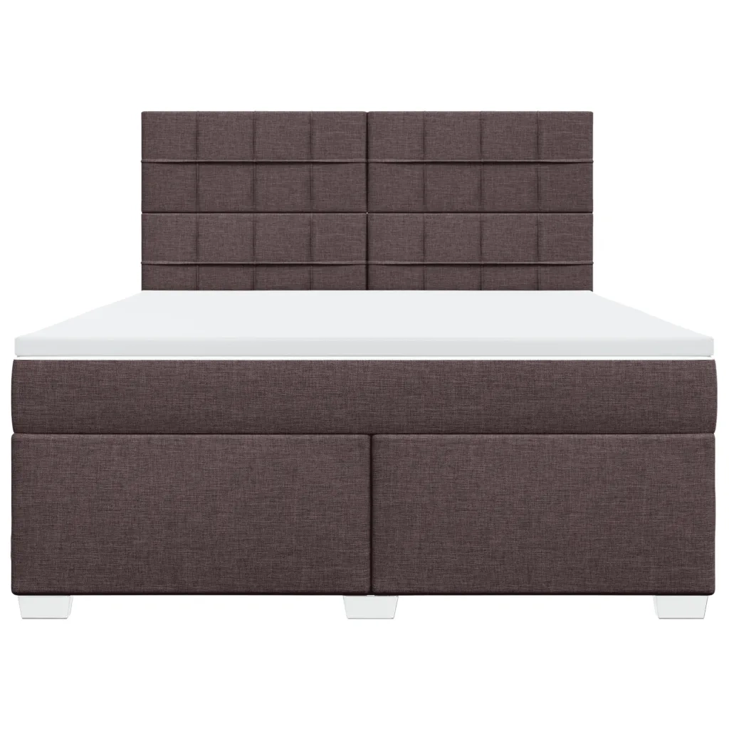 Giroletto a Molle con Materasso Marrone Scuro 180x200cm Tessuto 3290570