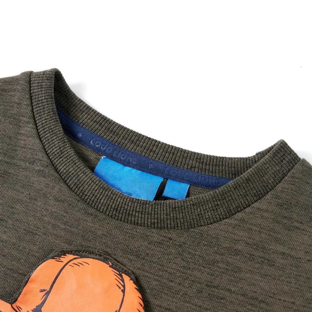 Felpa da Bambino Cachi Scuro MÃ©lange 104cod mxl 109113