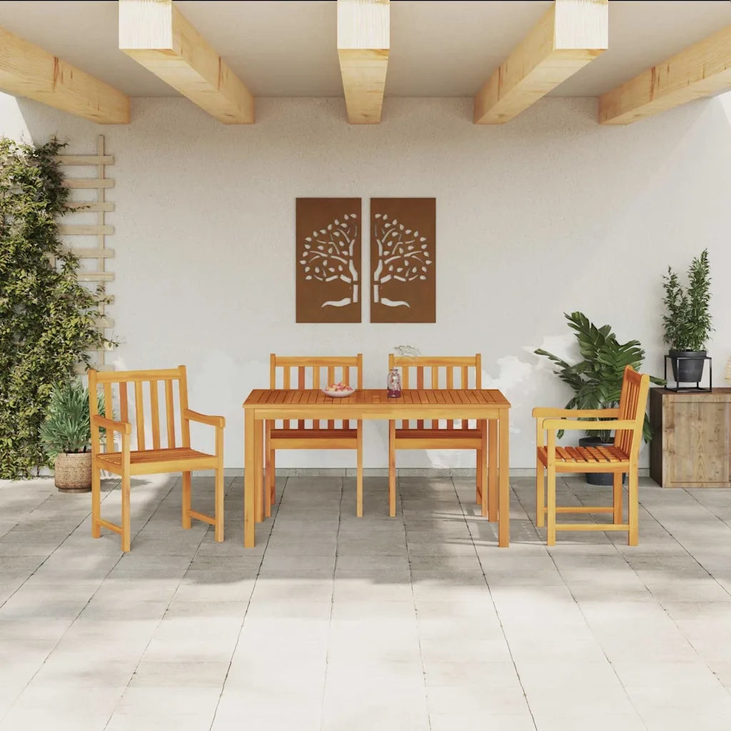 Set da Pranzo per Giardino 5 pcs Marrone