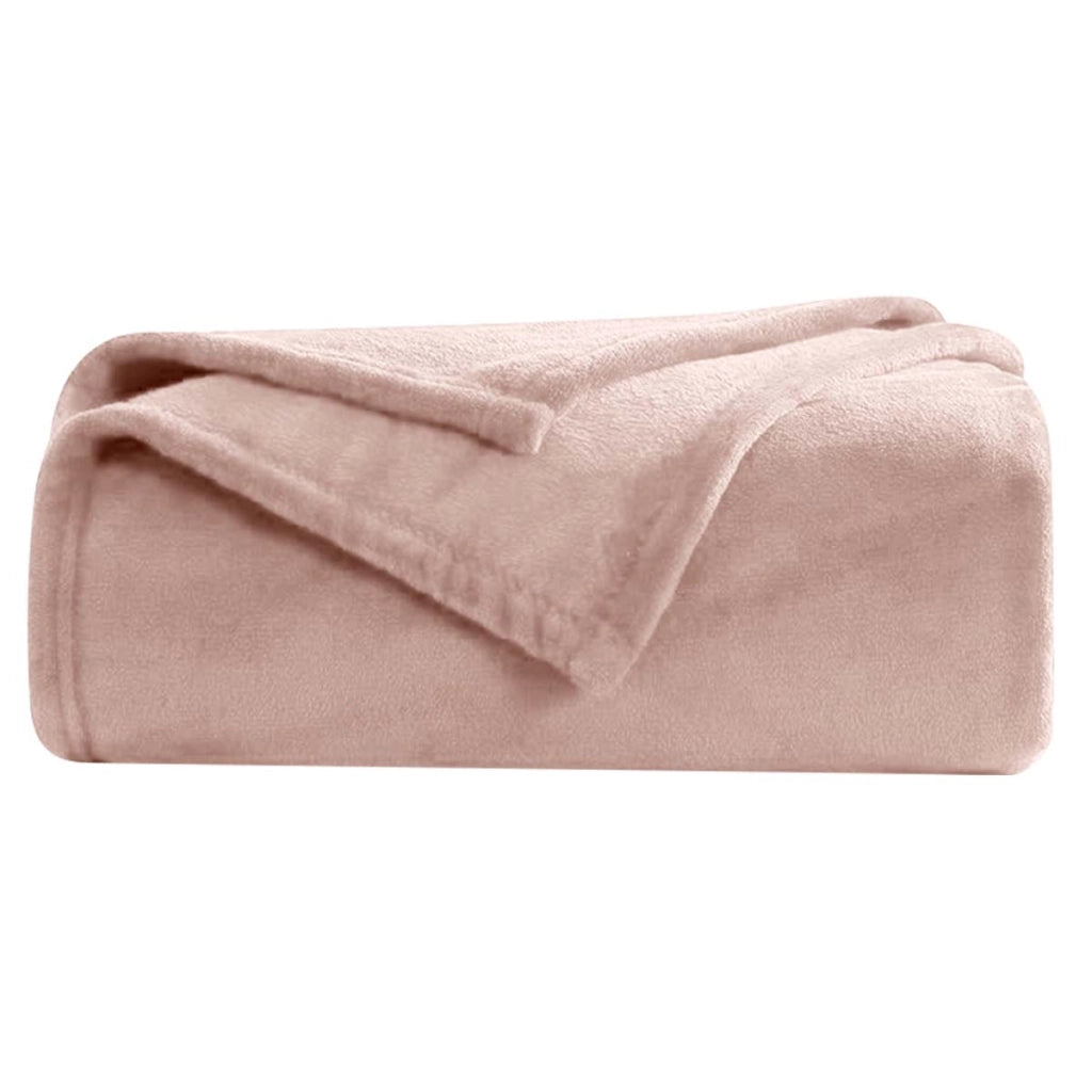 Coperta morbida e confortevole 150×200 cm in tessuto pile tinta unita Beige Inny