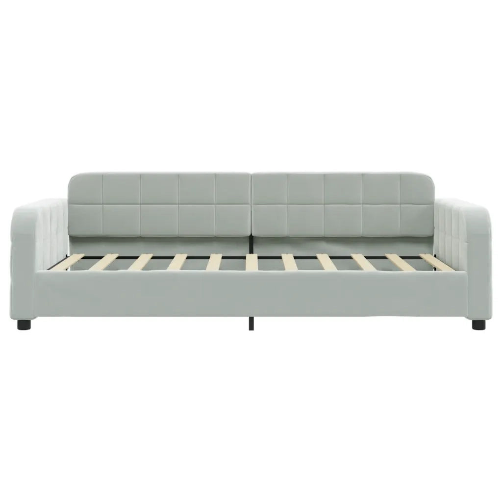 Divano letto | Sof¨¤ letto | Letto singolo Estraibile Cassetti Grigio Chiaro 90x190cm Velluto