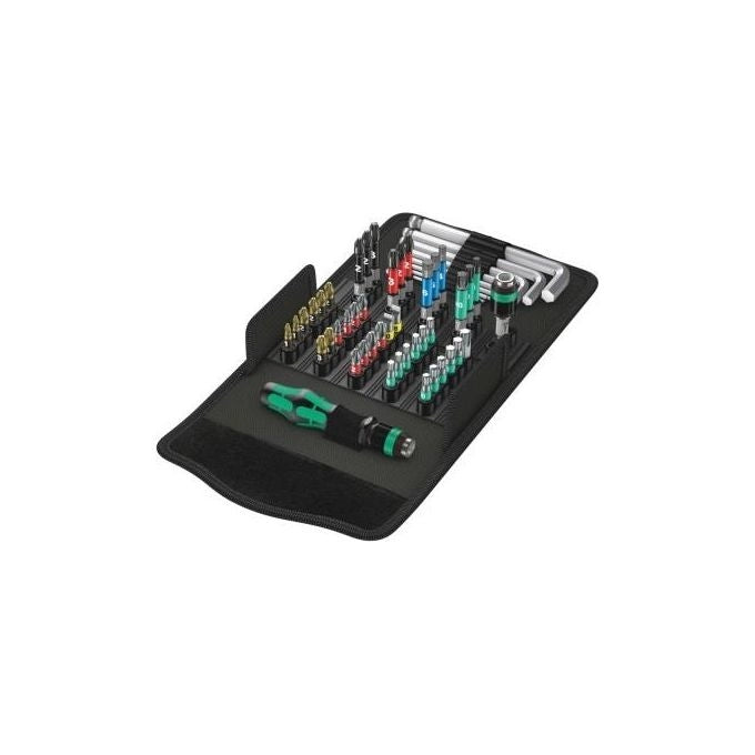Wera 05057460001 Kraftform Kompakt 100 Set Punte Cacciavite 52 Pezzi BiTorsion Impaktor Rapidaptor Chiavi Hex-Plus
