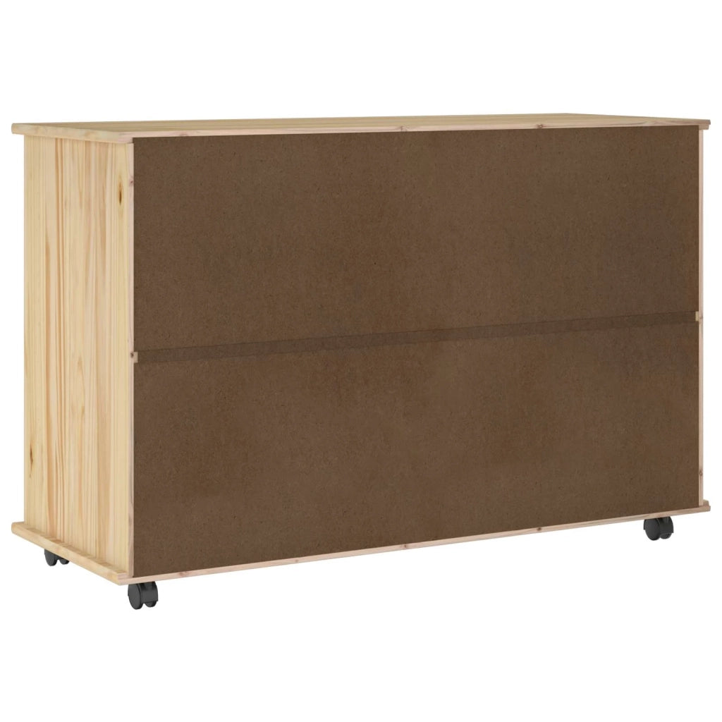 Mobile con Ruote con ruota Marrone 100 x 39 x 65,5 cm 42032399