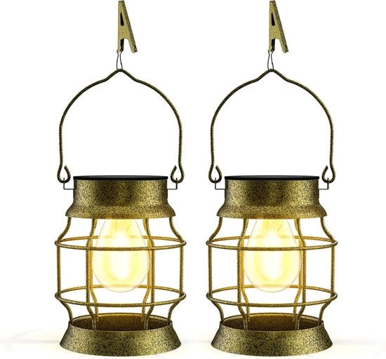 Illuminazione esterna a energia solare - Lampada da giardino - Lampada a LED solare - Decorazione giardino lampada da appendere - IP65 impermeabile all'acqua - Illuminazione esterna per giardino, balcone e terrazze