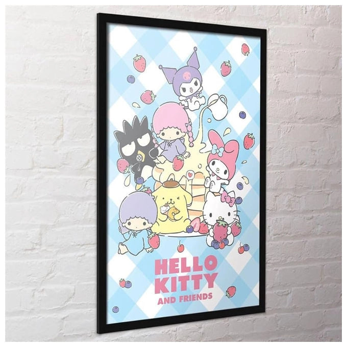 Pyramid International, tela retroilluminata LED Hello Kitty Rainbow, 15x30 cm, alimentazione a batteria, decorazione da parete