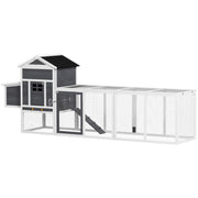 Pollaio in legno con nidiata ¨C zephmum ¨C 297.5x68x118 cm bianco