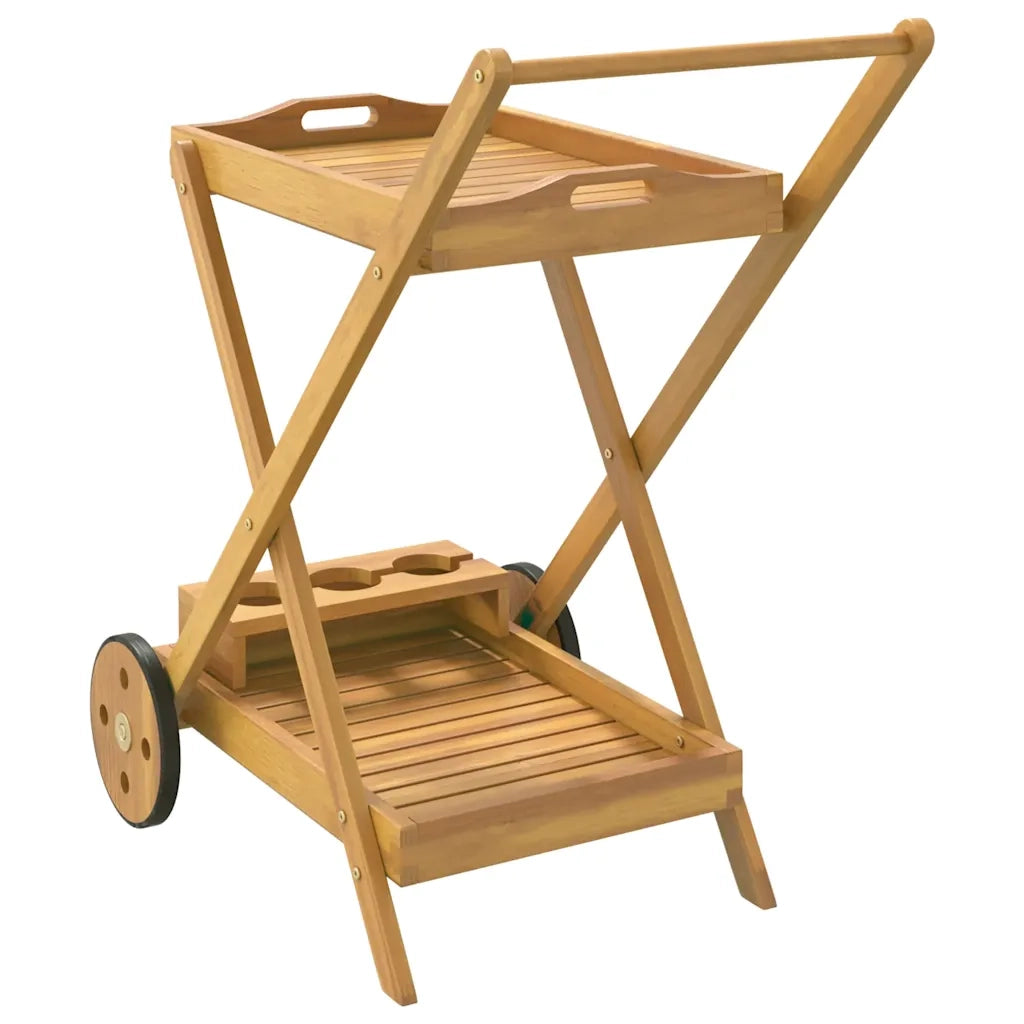 Carrello da Tè 54x87x90 cm in Legno Massello di Acacia 319424