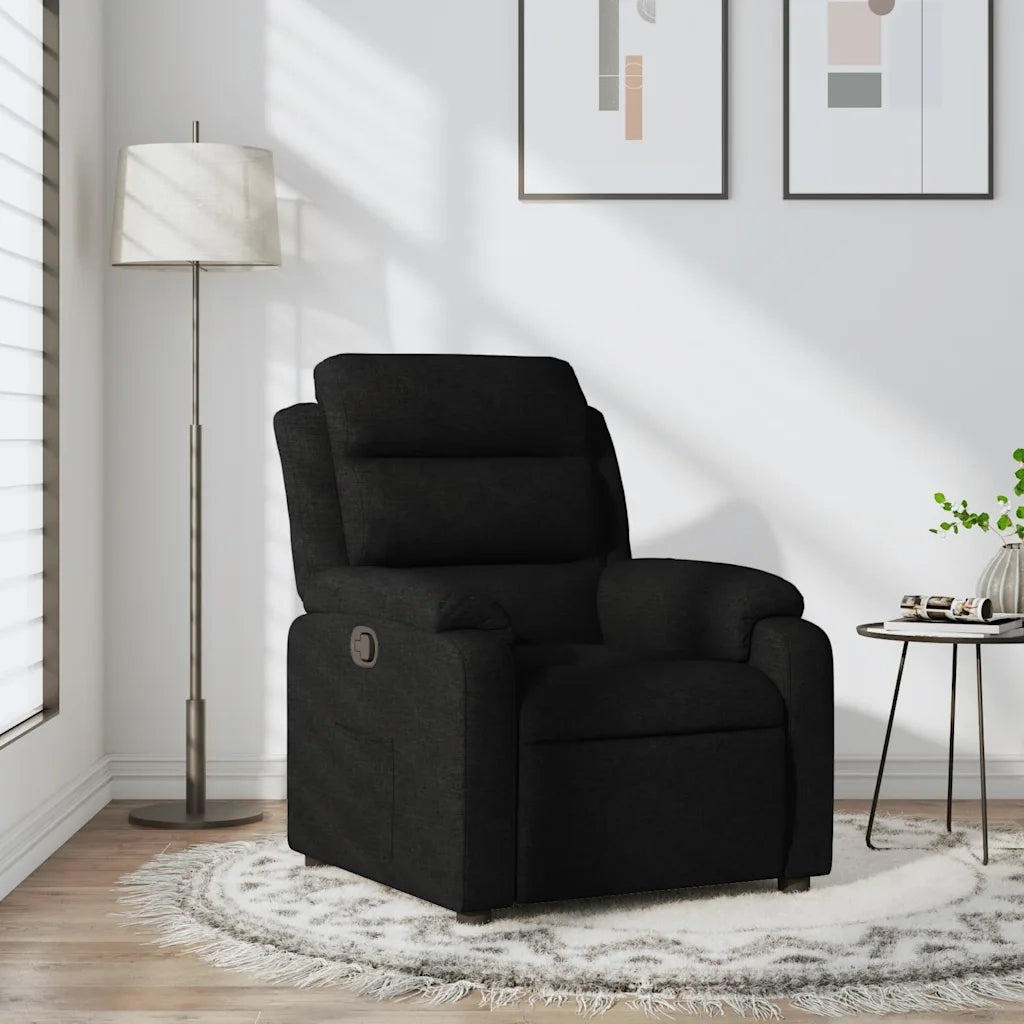 Divano Sedia-Poltrona reclinabile in tessuto nero 496576