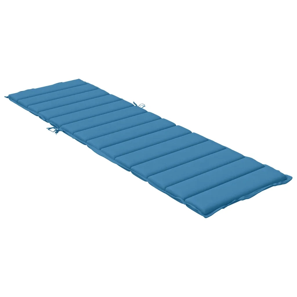 Cuscino per Lettino Prendisole Blu Mélange 200x60x4 cm Tessuto 4002513