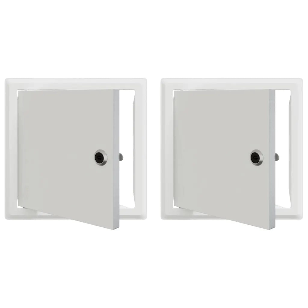 Pannello di Accesso 2 pz Bianco 23 x 23 x 3 cm Acciaio CFW4060672