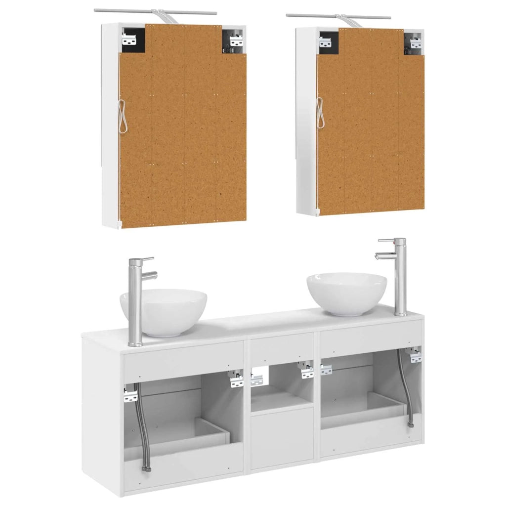 Set di Armadi da Bagno 5 pcs Bianco 50 x 14,5 x 70 cm 3406679