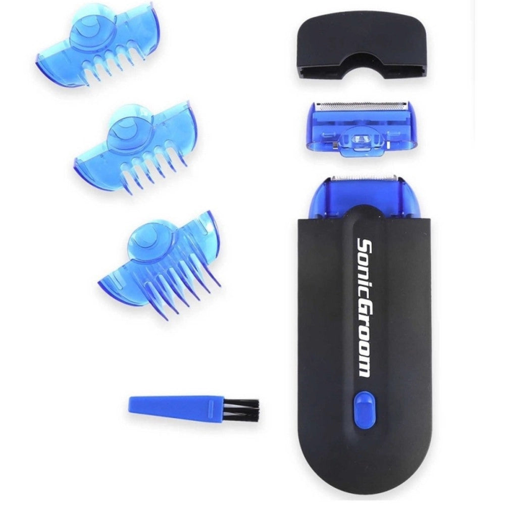 Trade Shop - Micro Rasoio Elettrico Groom Portatile Taglia Peli Capelli Barba Ricaricabile -