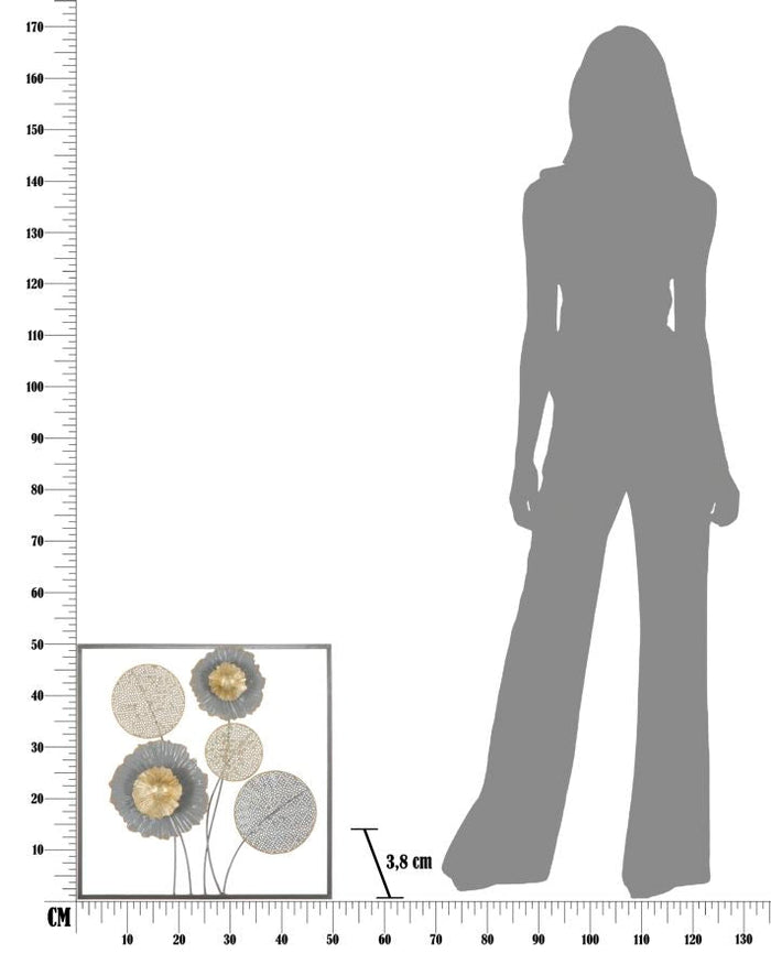 Pannello Sqity 50x3,8x50 cm in Ferro