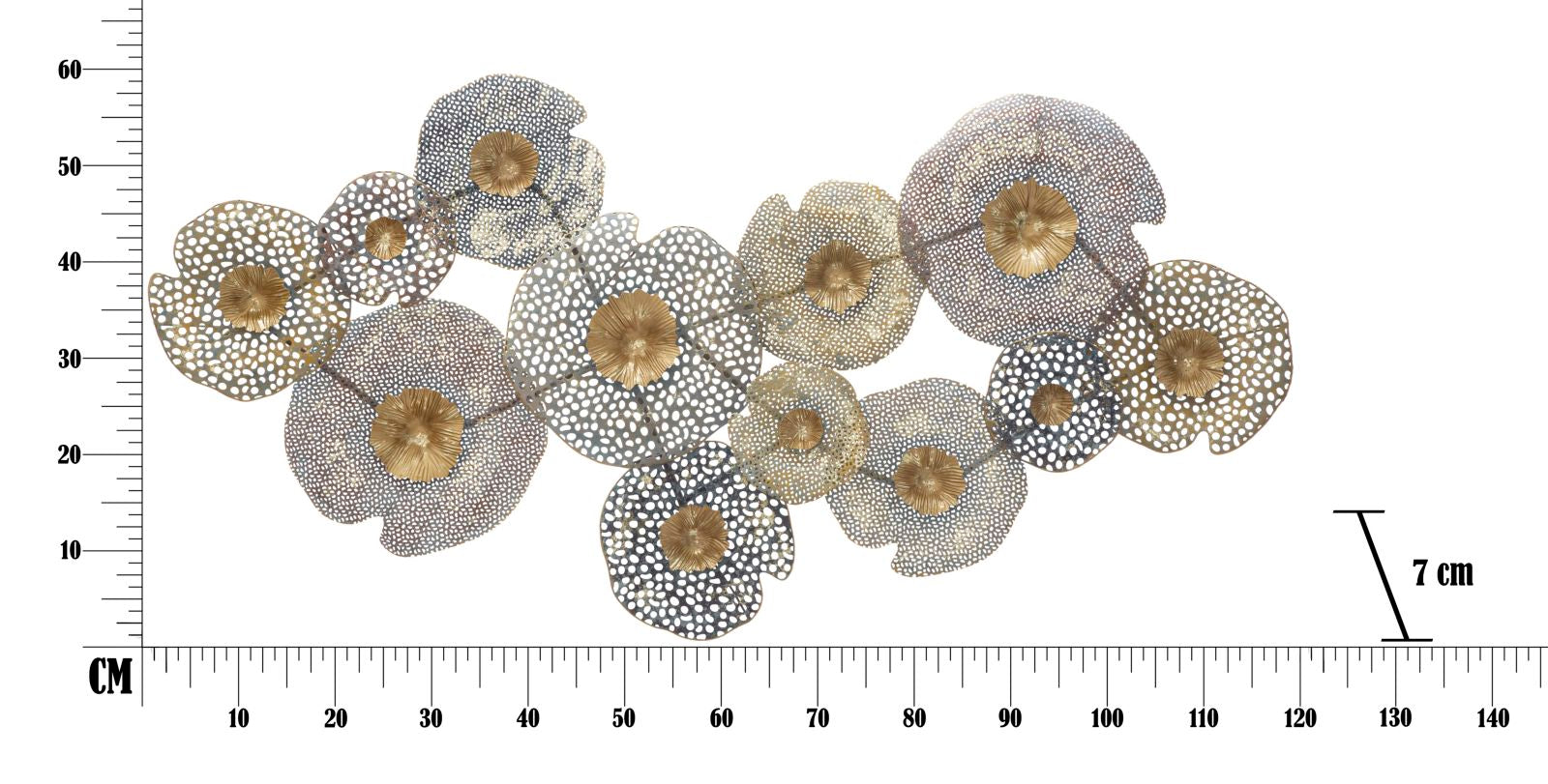 Pannello Holes 119x7x59,5 cm in Ferro Multicolor