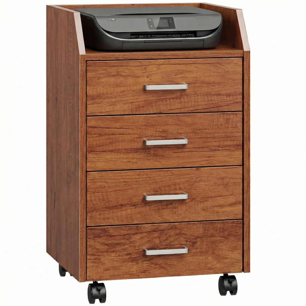 Cassettiera con Ruote ¨C zephmum ¨C Marrone 40x36x65 cm