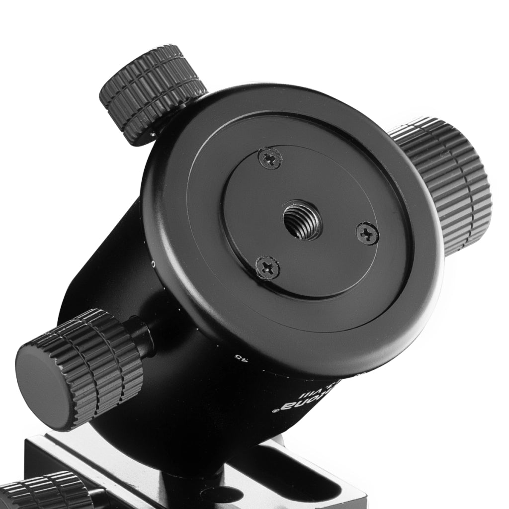 Mantona Basic TBH 3. VIII testa a sfera - testa a sfera panoramica a 360°, portata 25 kg, altezza 12 cm, peso 740 g, per treppiede fotografico, fotocamera DSLR e DSLM