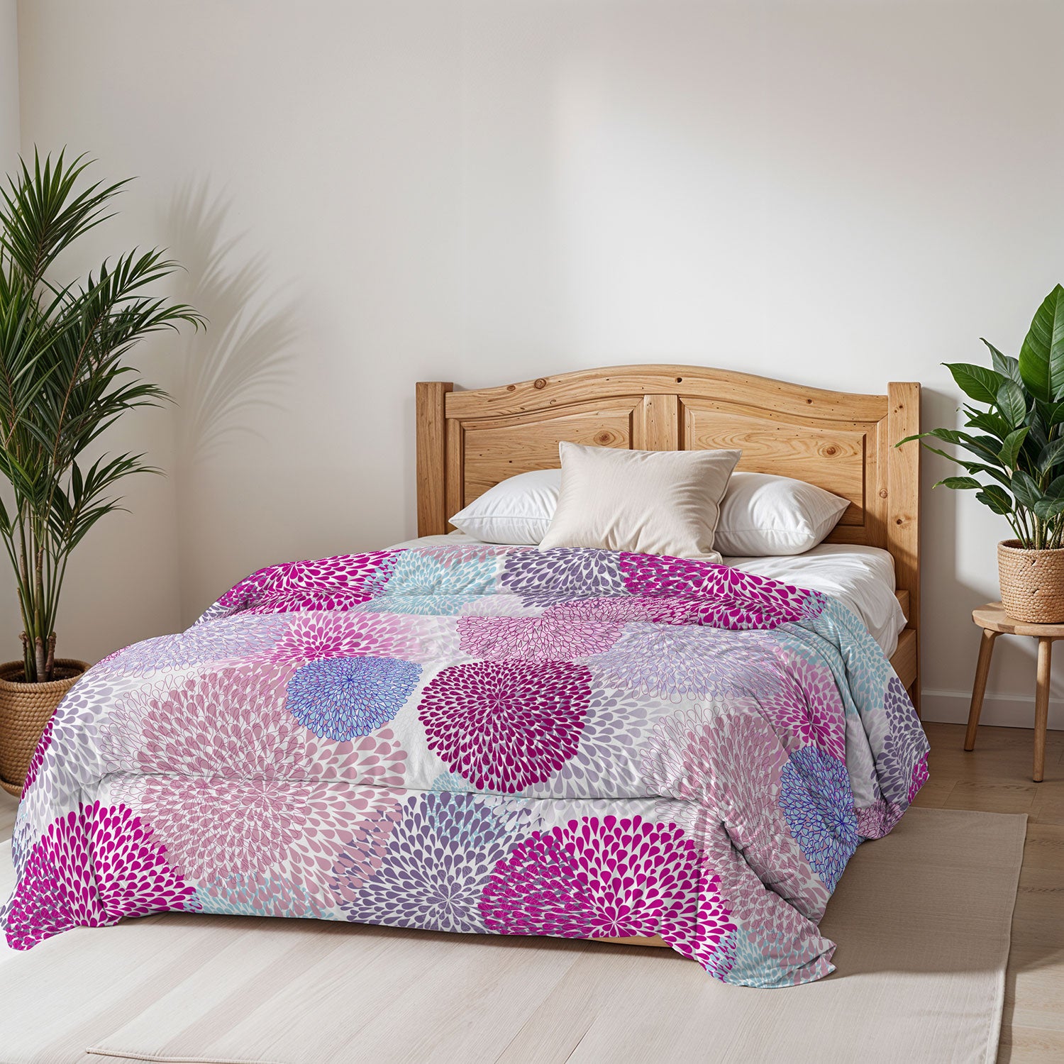 Trapunta Invernale 1 Piazza e Mezzo Stampata in Microfibra 200gr Double Face Soffioni