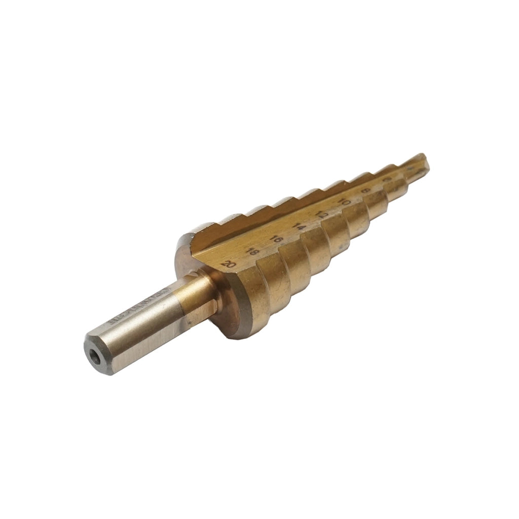 Punta conica Crownman a 9 gradini da 4 a 20 mm in acciaio HSS 4241 per metallo, alluminio, legno, plastica, ottone