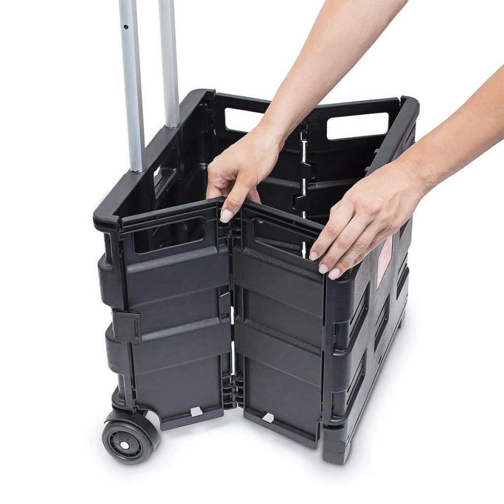 Carrello della spesa pieghevole con ruote nero 13_0000709