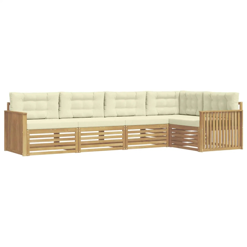 Set di divani da esterno 5 pcs Bianco e Crema 3390480