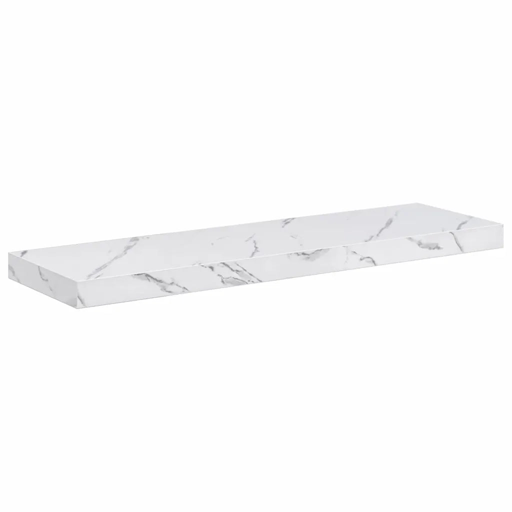 Scaffale da parete 2 pcs Marmo Bianco 80 x 23,5 x 4 cm