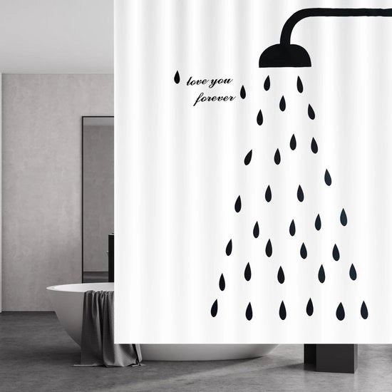 Douchegordino impermeabile - antimuffa - 180 x 200 cm