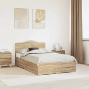 Struttura del letto con testiera Rovere Sonoma 120 x 200 cm 3413213