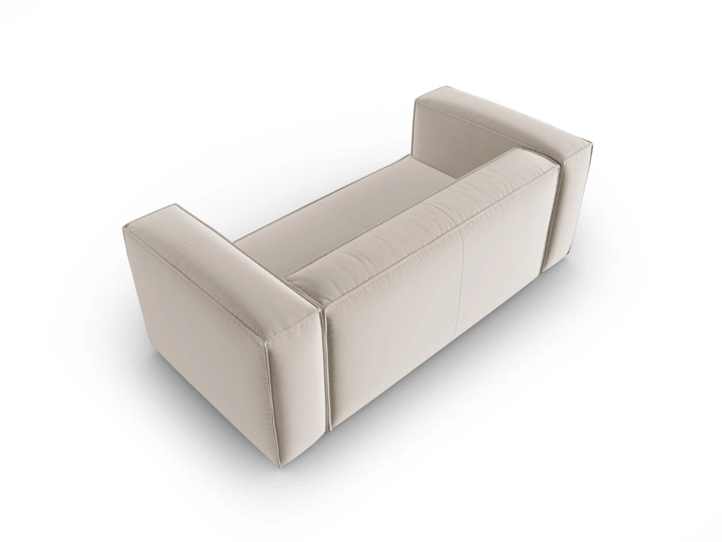 Cosmopolitan Design - Divano "Mackay" 2 posti in velluto ecru 