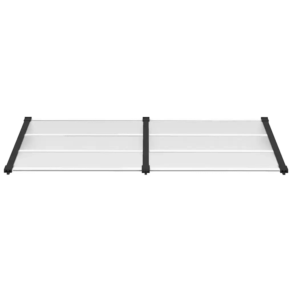 Tettoia per Porta Nero e Trasparente 199x90 cm in Policarbonato CFW6323457