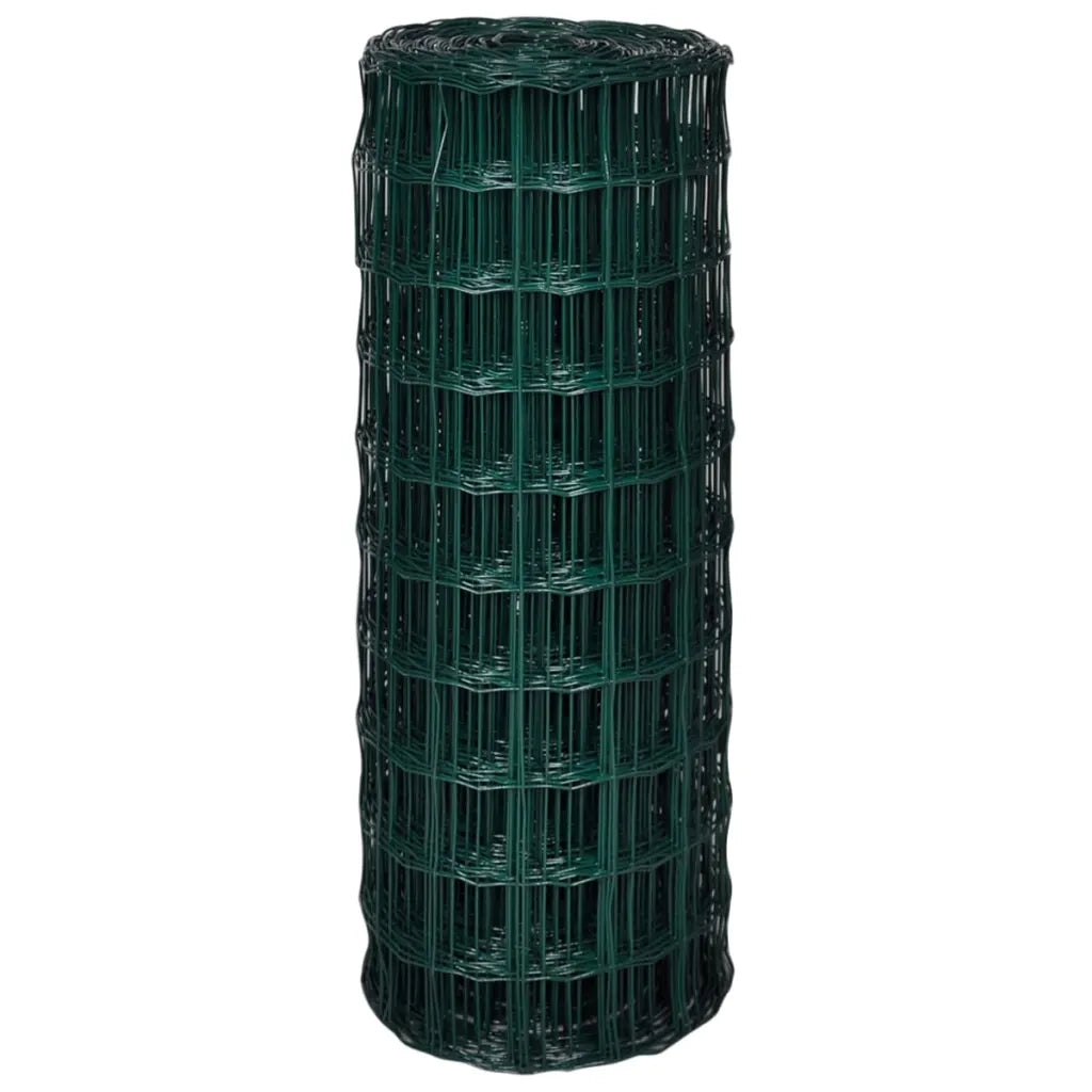 Recinzione Europea in Acciaio 25 x 1,0 m Verde 140579