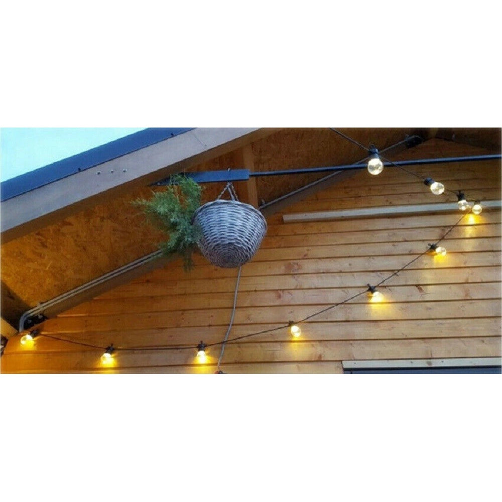 Trade Shop - Catena Luminosa Esterno Interno Led 5 Metri 10 Lampadine Bulbo Luce Calda G50 -