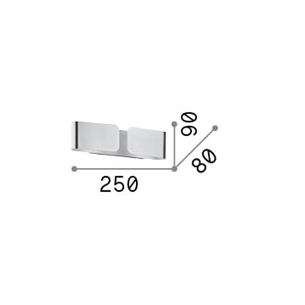 Applique Contemporanea Clip Metallo Cromo 2 Luci G9 3W 3000K Luce Calda