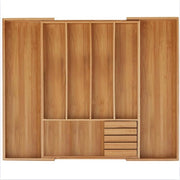 Cassetto per posate in bambù, estratto, cassetto per carrello, carrellino HBT 5x55x44, 5 cm, naturale