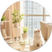 Specchio Ronde per Parete 20cm Vetro Adesivo con Adesivo per Specchio - Camera da Bagno Camera da Letto Camera da Soggiorno - Specchio Decorativo senza Cornice HD - Design Moderno - Installazione Facile