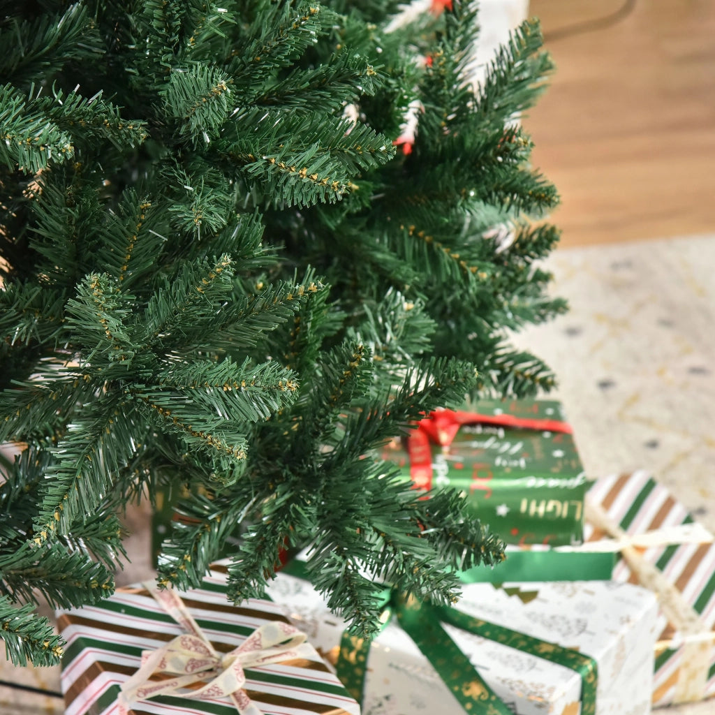 EasyComfort Albero di Natale 210cm Artificiale Pieghevole con Base Rimovibile, 1064 Rami, in PVC e Acciaio, Verde