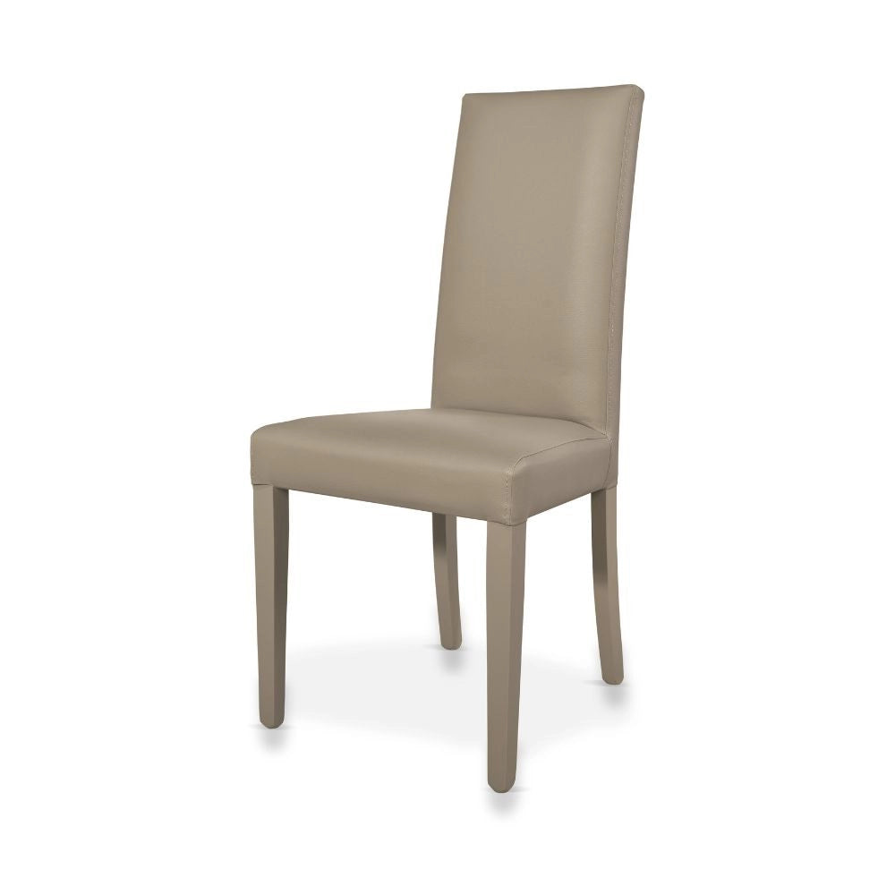 Set 2 Sedie ecopelle Nancy colore tortora