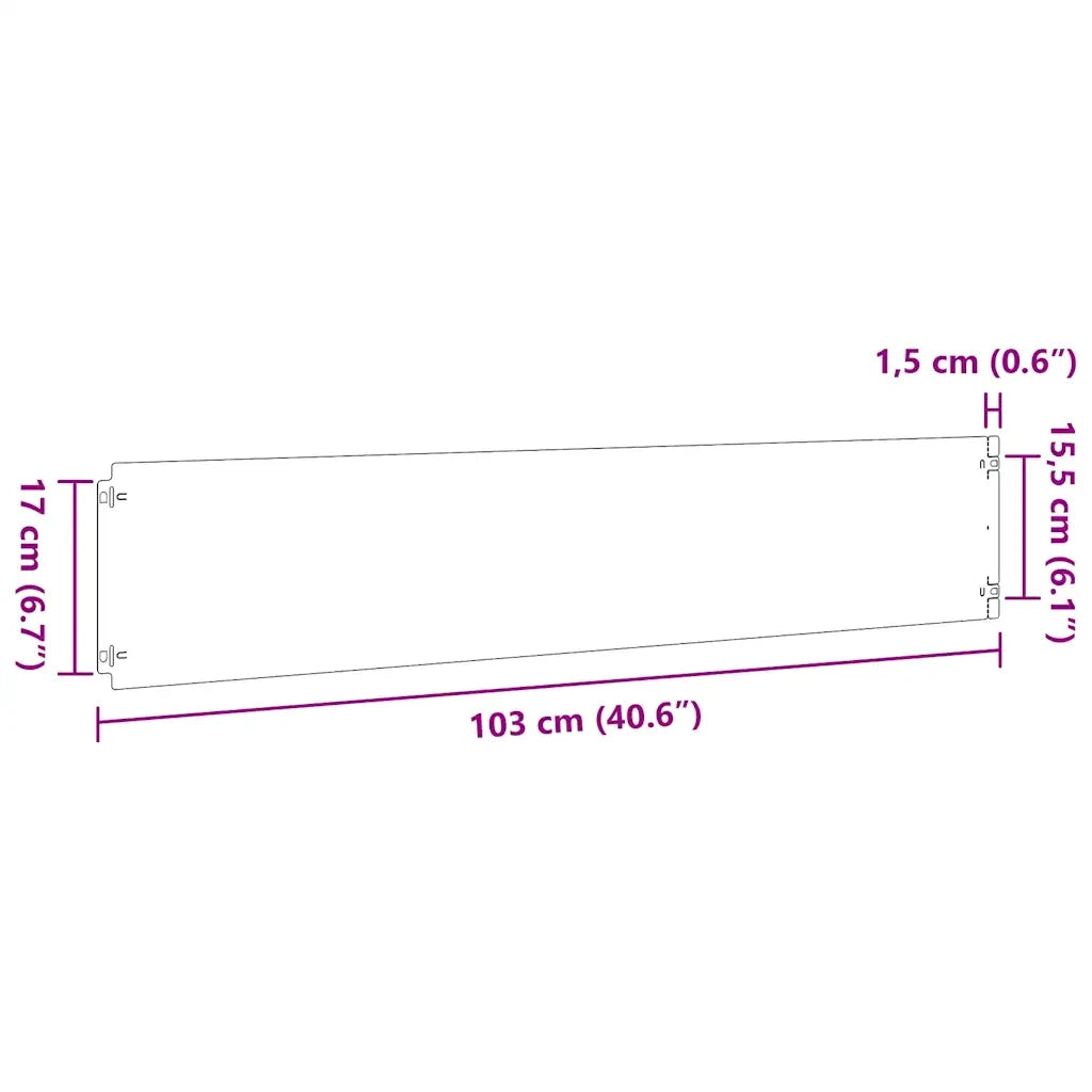 Bordure per Prato 10 pz Antracite Acciaio Laminato a Freddo 860156