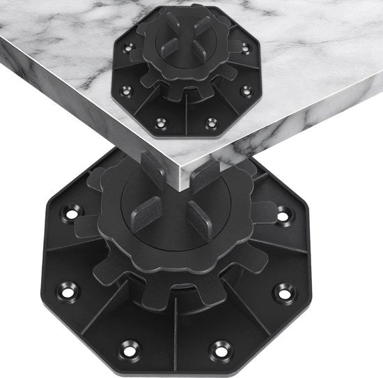 Supporto per Tavole da Terrazza e Pavimenti in Pietra – Altezza Regolabile 65-140 mm – Realizzato in PP Durevole – Adatto per Esterni – 100 Pezzi