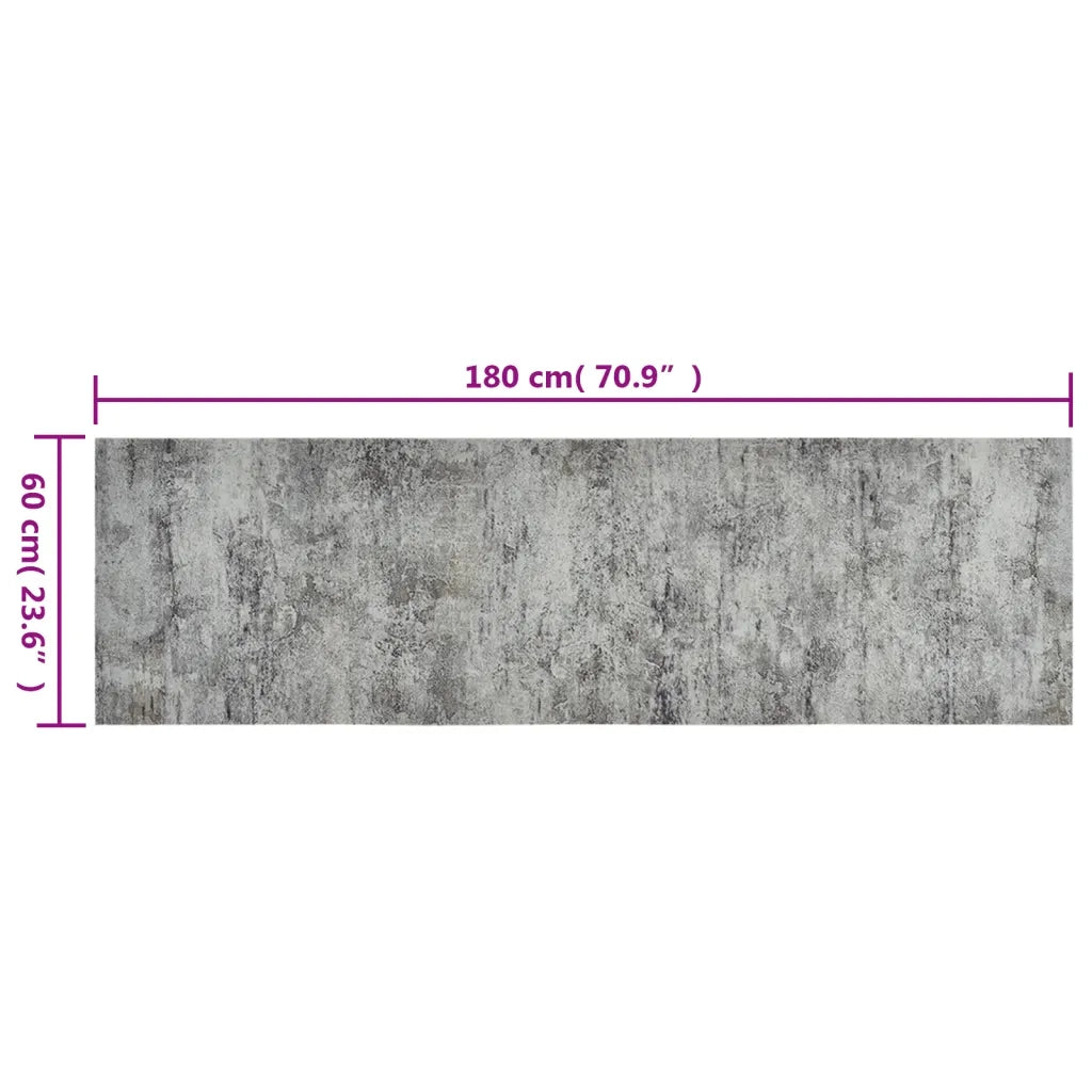 Tappeto da Cucina Lavabile-Tappetino da Cucina Beton 60x180 cm Velluto