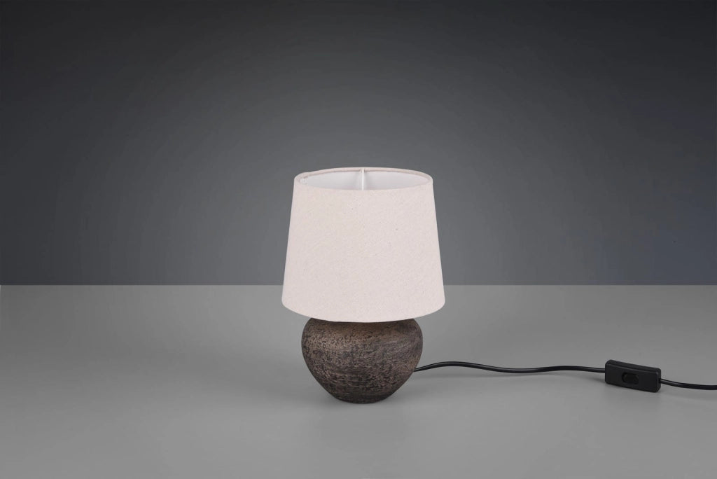 Lampada da tavolo LOU marrone/beige E14 ceramica 25cm RL