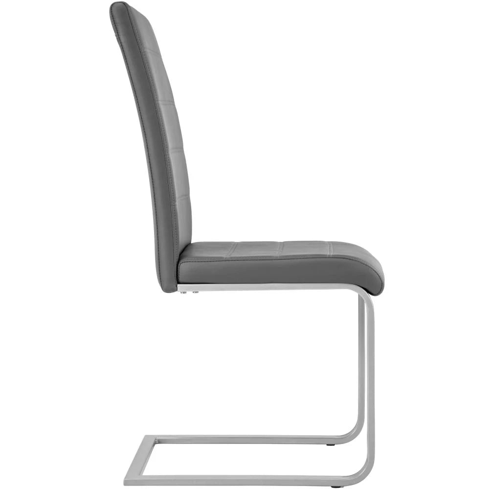 Set di 2 sedie grigie di design per sala da pranzo/soggiorno/cucina 1908015