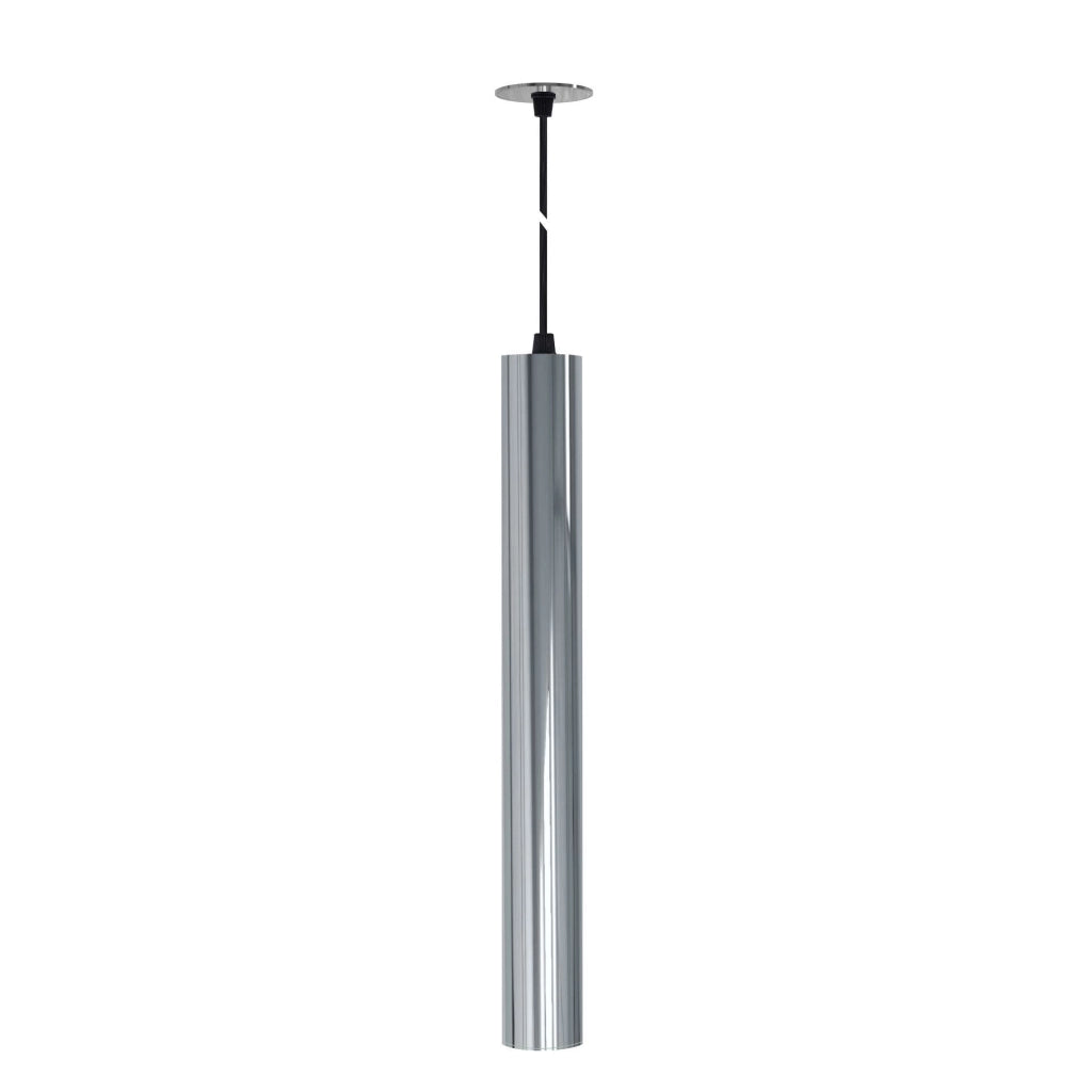 Atmos Lampada a Sospensione LED Tubolare GU10 Serie XL, Installazione Superficie o Incasso, Finitura Argento, Design Moderno per Illuminazione Interna