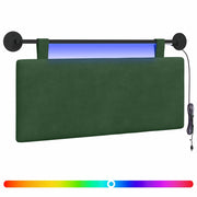 Testiera | Testata sospesa Con luce LED Verde Giungla Tessuto in Cords