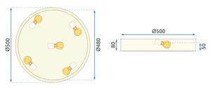 Lampada Classic App874-c Gold 50 Cm