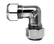 RACCORDO CURVO INTERMEDIO A TENUTA PTFE PER TUBO RAME CROMATO SERIE 6900 Ø12 X Ø12    PETTINAROLI