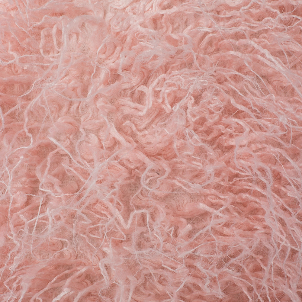 Set di 2 cuscini decorativi rosa in finta pelliccia Shaggy 45 x 45 cm